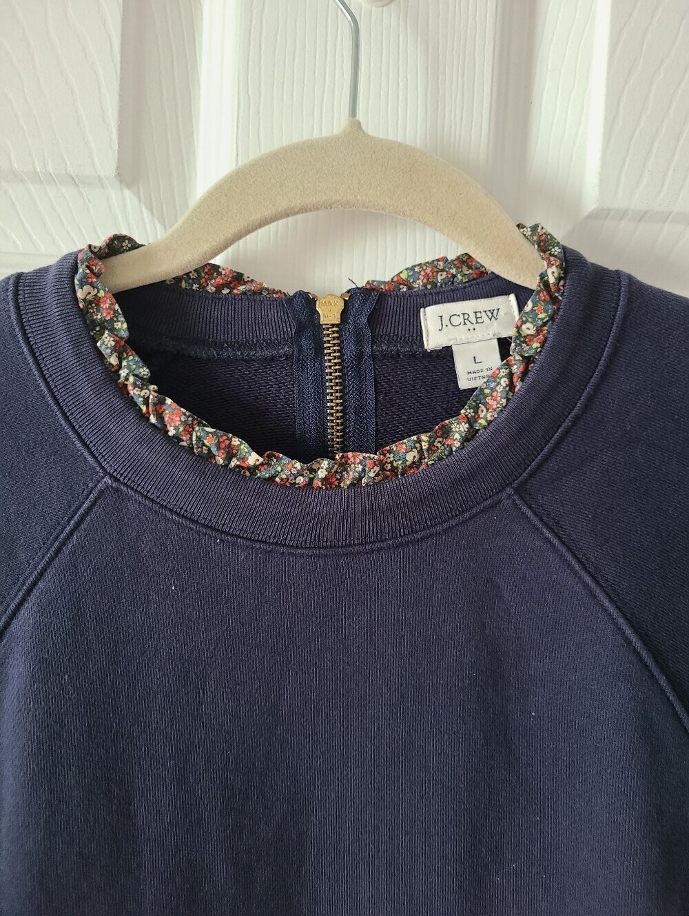 J.Crew Woven Ruffle Neck Pullover - Picture 3 of 6